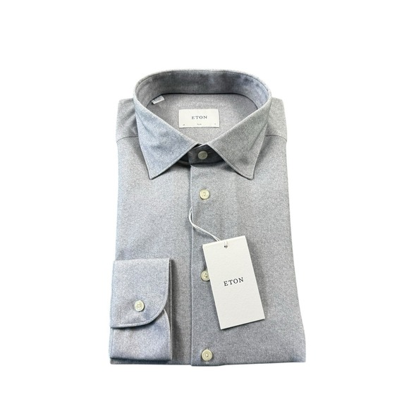 Eton Other - ETON Curent Slim Fit Cotton Stretch Button Front‎ Size 17/43 NWT